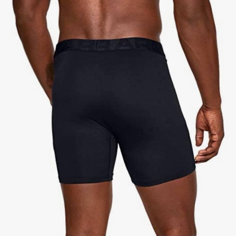 💖MEGA SALE💖Under Armour 2 Pack BoxerJock 6-in Navy Grey Men's 1330637 408 - Picture 4 of 11